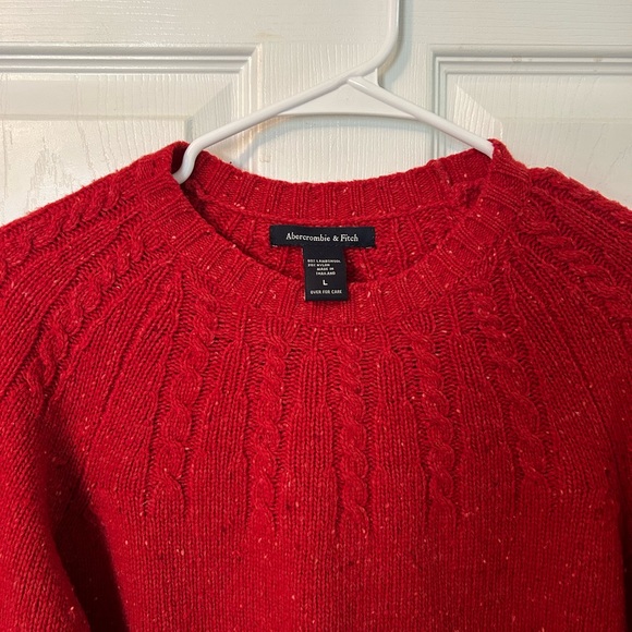 Abercrombie & Fitch Red Lambswool Sweater - Picture 4 of 6